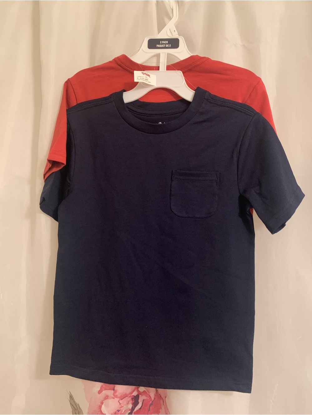 Tommy Bahama Kids Short Sleeve Pocket Tees - Navy & Red
